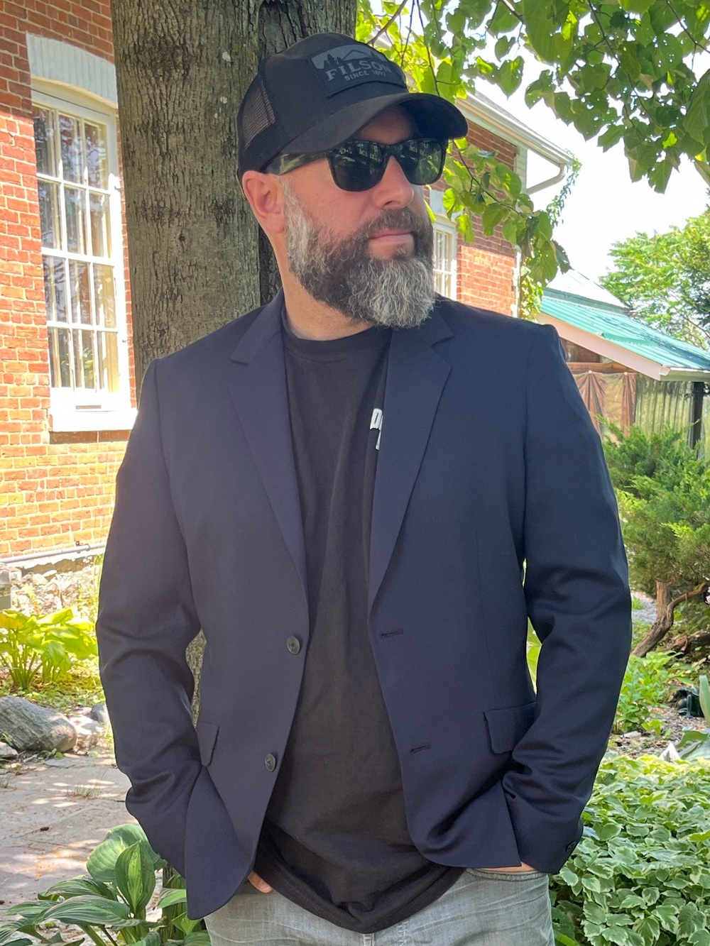 Theory Men's Navy Two-Button Sport Coat
